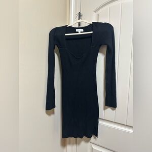 MABLE Black Bodycon Sweater Dress